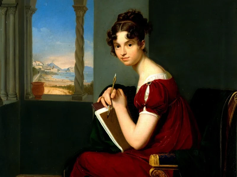 1788-Carl Christian Vogel von Vogelstein - Giovane donna con strumenti da disegno